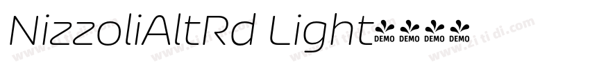 NizzoliAltRd Light字体转换